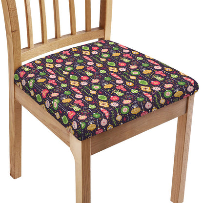 Christmas Baubles Pattern Print Chair Cushion Cover
