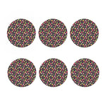 Christmas Baubles Pattern Print Coaster Set