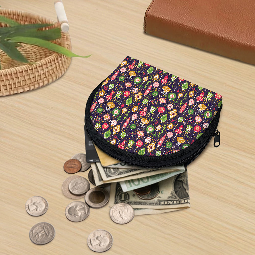 Christmas Baubles Pattern Print Coin Purse