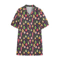 Christmas Baubles Pattern Print Cotton Hawaiian Shirt