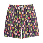 Christmas Baubles Pattern Print Cotton Shorts