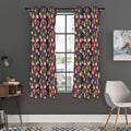 Christmas Baubles Pattern Print Grommet Curtain Panels