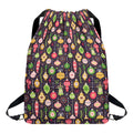 Christmas Baubles Pattern Print Drawstring Backpack