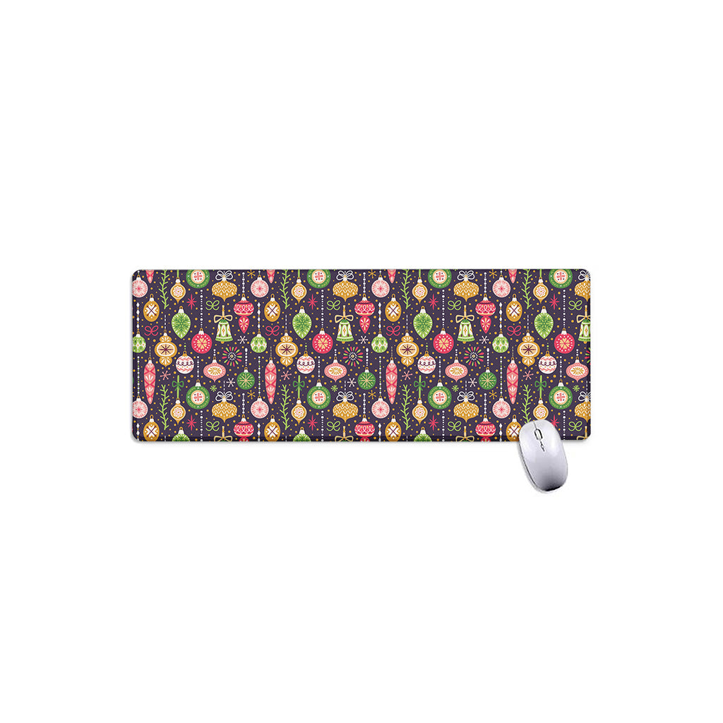 Christmas Baubles Pattern Print Extended Mouse Pad
