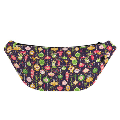 Christmas Baubles Pattern Print Fanny Pack