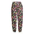 Christmas Baubles Pattern Print Fleece Lined Knit Pants