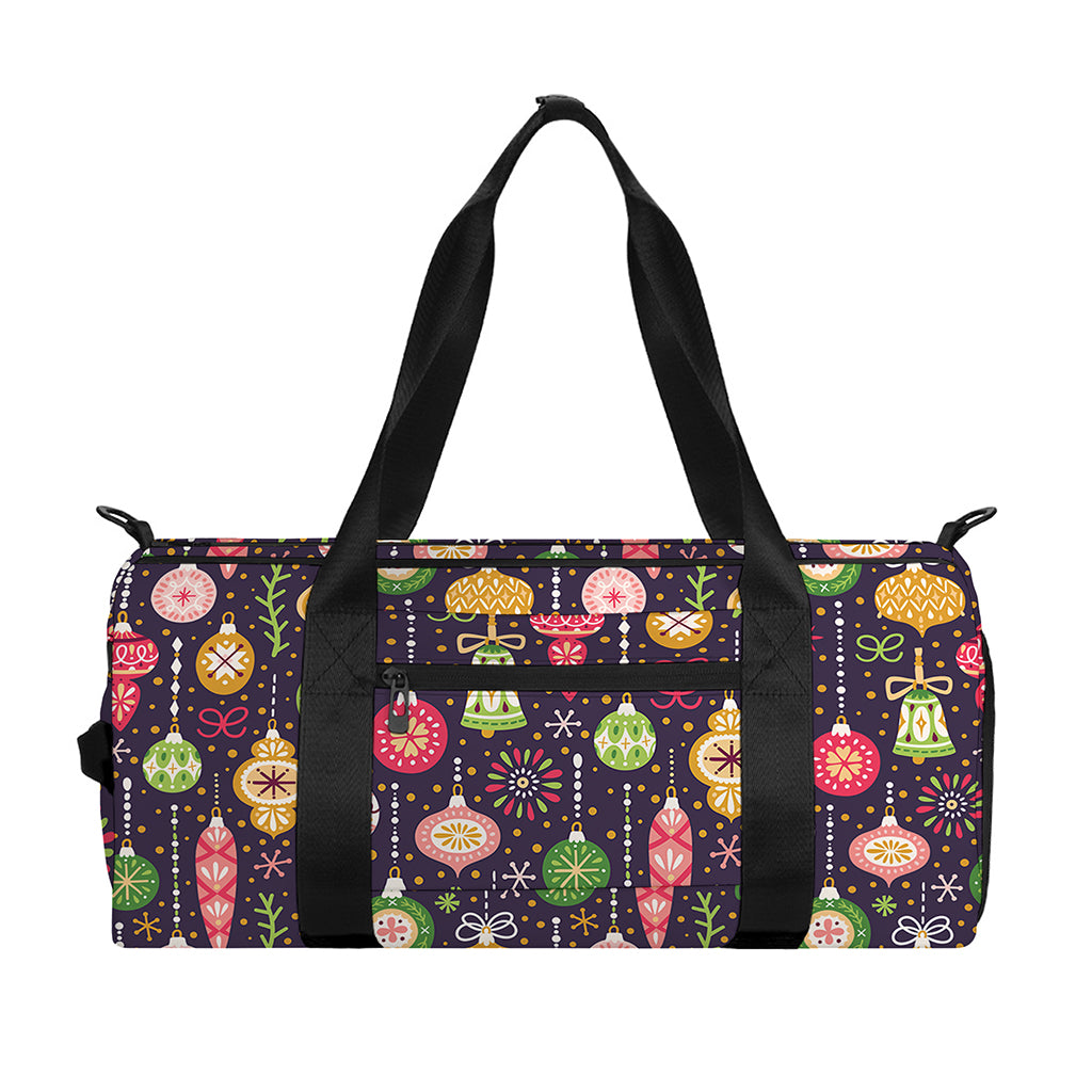 Christmas Baubles Pattern Print Gym Bag