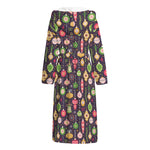 Christmas Baubles Pattern Print Hooded Bathrobe