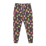 Christmas Baubles Pattern Print Jogger Pants