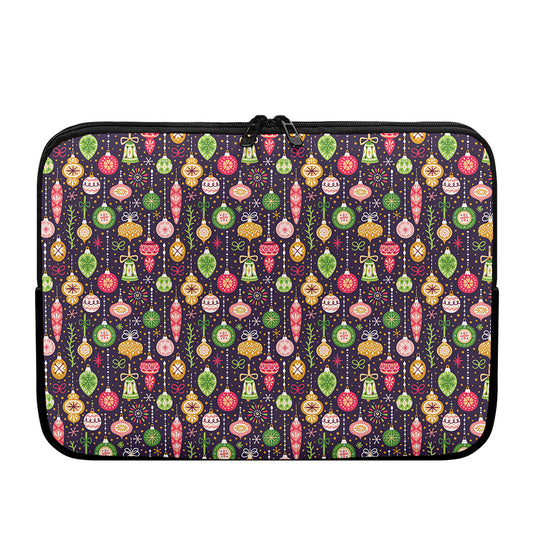 Christmas Baubles Pattern Print Laptop Sleeve