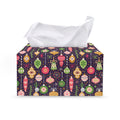 Christmas Baubles Pattern Print Leather Tissue Box Cover