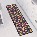 Christmas Baubles Pattern Print Long Kitchen Mat