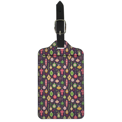 Christmas Baubles Pattern Print Luggage Tag