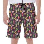 Christmas Baubles Pattern Print Men's Beach Shorts