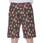 Christmas Baubles Pattern Print Men's Beach Shorts