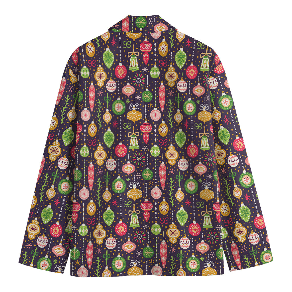 Christmas Baubles Pattern Print Men's Blazer