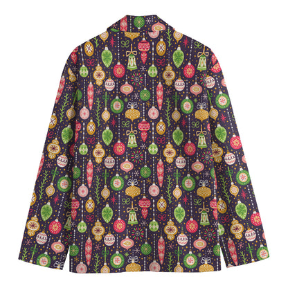 Christmas Baubles Pattern Print Men's Blazer