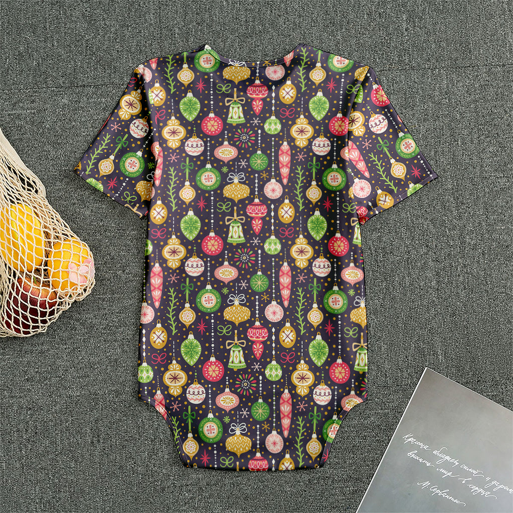 Christmas Baubles Pattern Print Men's Bodysuit