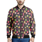 Christmas Baubles Pattern Print Men's Bomber Jacket