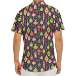 Christmas Baubles Pattern Print Men's Deep V-Neck Shirt