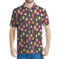 Christmas Baubles Pattern Print Men's Polo Shirt