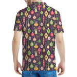 Christmas Baubles Pattern Print Men's Polo Shirt