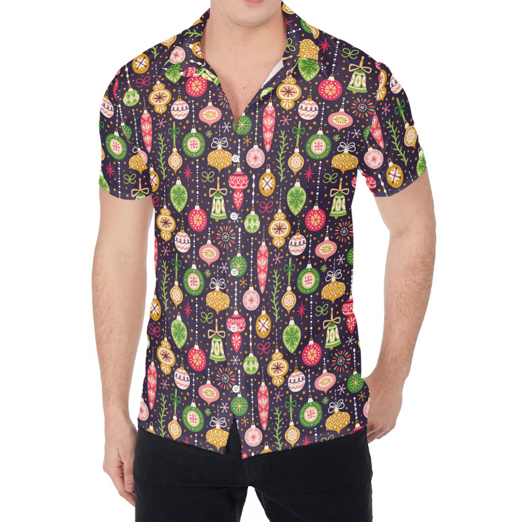 Christmas Baubles Pattern Print Men's Shirt