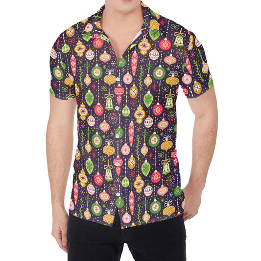 Christmas Baubles Pattern Print Men's Shirt