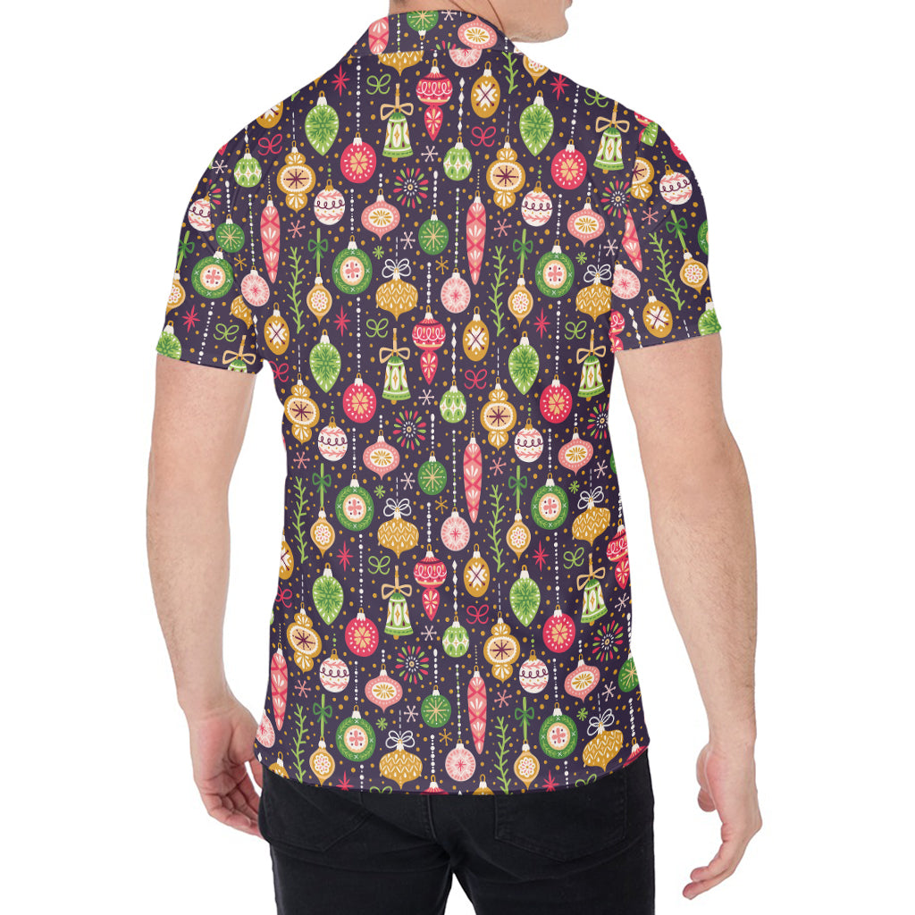 Christmas Baubles Pattern Print Men's Shirt