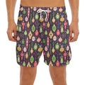 Christmas Baubles Pattern Print Men's Split Running Shorts