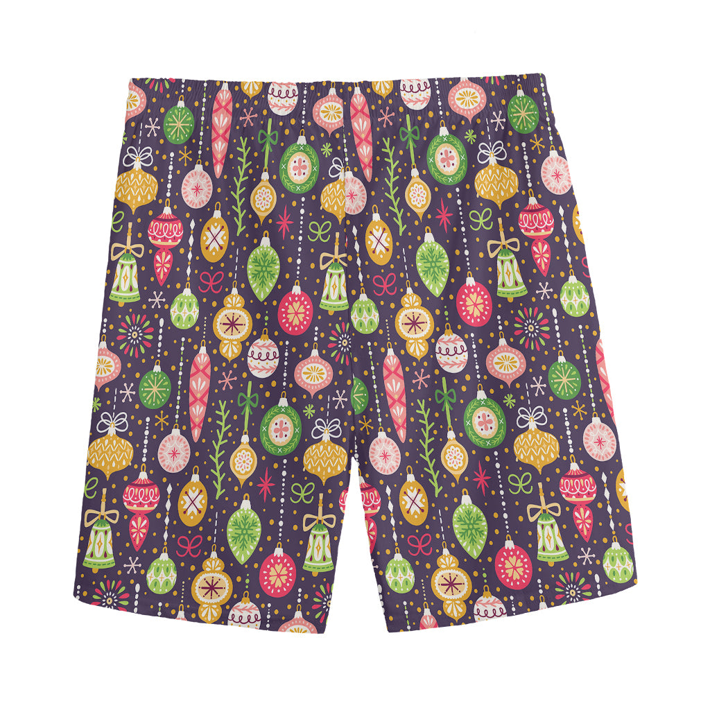 Christmas Baubles Pattern Print Men's Sports Shorts