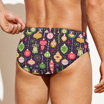 Christmas Baubles Pattern Print Men's Swim Briefs