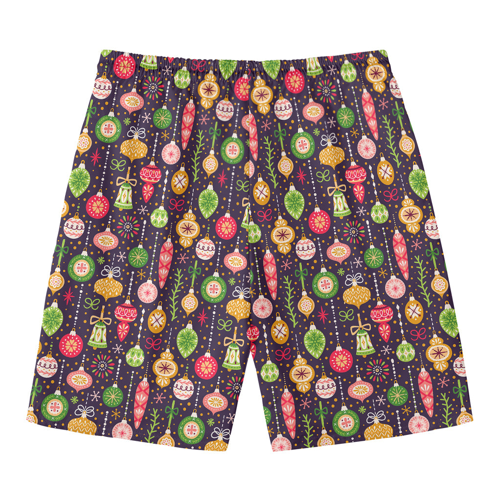 Christmas Baubles Pattern Print Men's Swim Trunks