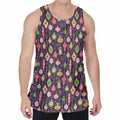 Christmas Baubles Pattern Print Men's Velvet Tank Top