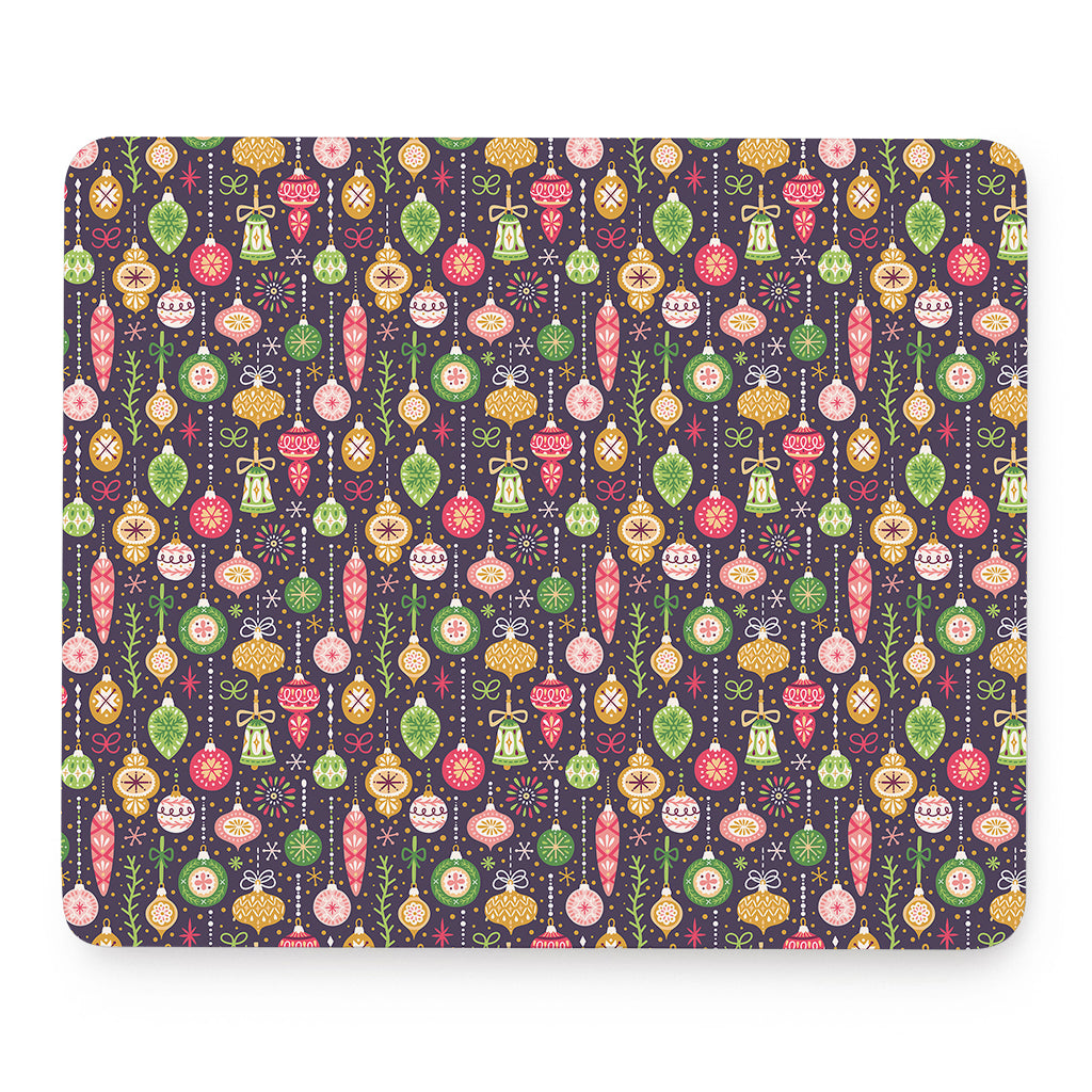 Christmas Baubles Pattern Print Mouse Pad