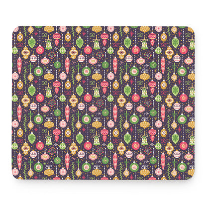 Christmas Baubles Pattern Print Mouse Pad