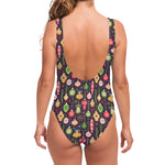 Christmas Baubles Pattern Print One Piece Swimsuit