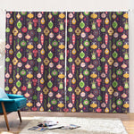 Christmas Baubles Pattern Print Pencil Pleat Curtains