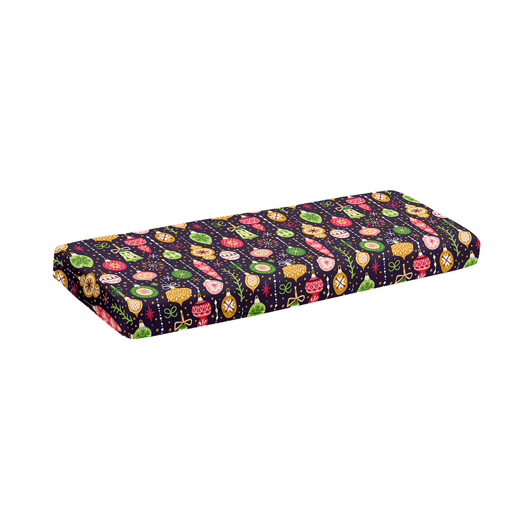 Christmas Baubles Pattern Print Piano Keyboard Cover