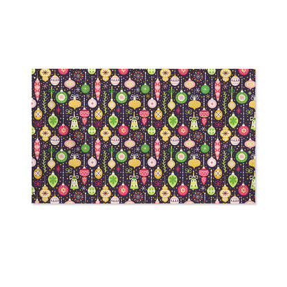 Christmas Baubles Pattern Print Polyester Flag
