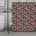 Christmas Baubles Pattern Print Polyester Shower Curtain