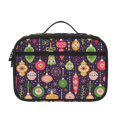 Christmas Baubles Pattern Print Portable Lunch Bag
