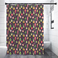 Christmas Baubles Pattern Print Premium Shower Curtain