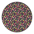 Christmas Baubles Pattern Print Round Floor Mat