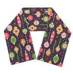 Christmas Baubles Pattern Print Scarf