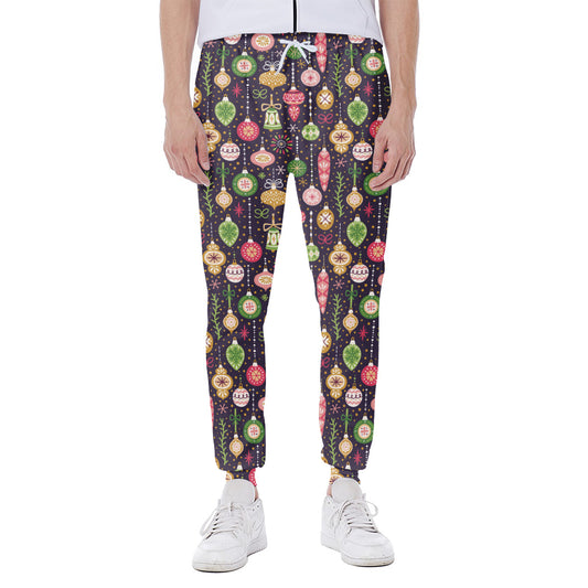 Christmas Baubles Pattern Print Scuba Joggers