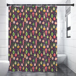 Christmas Baubles Pattern Print Shower Curtain