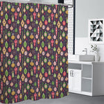 Christmas Baubles Pattern Print Shower Curtain