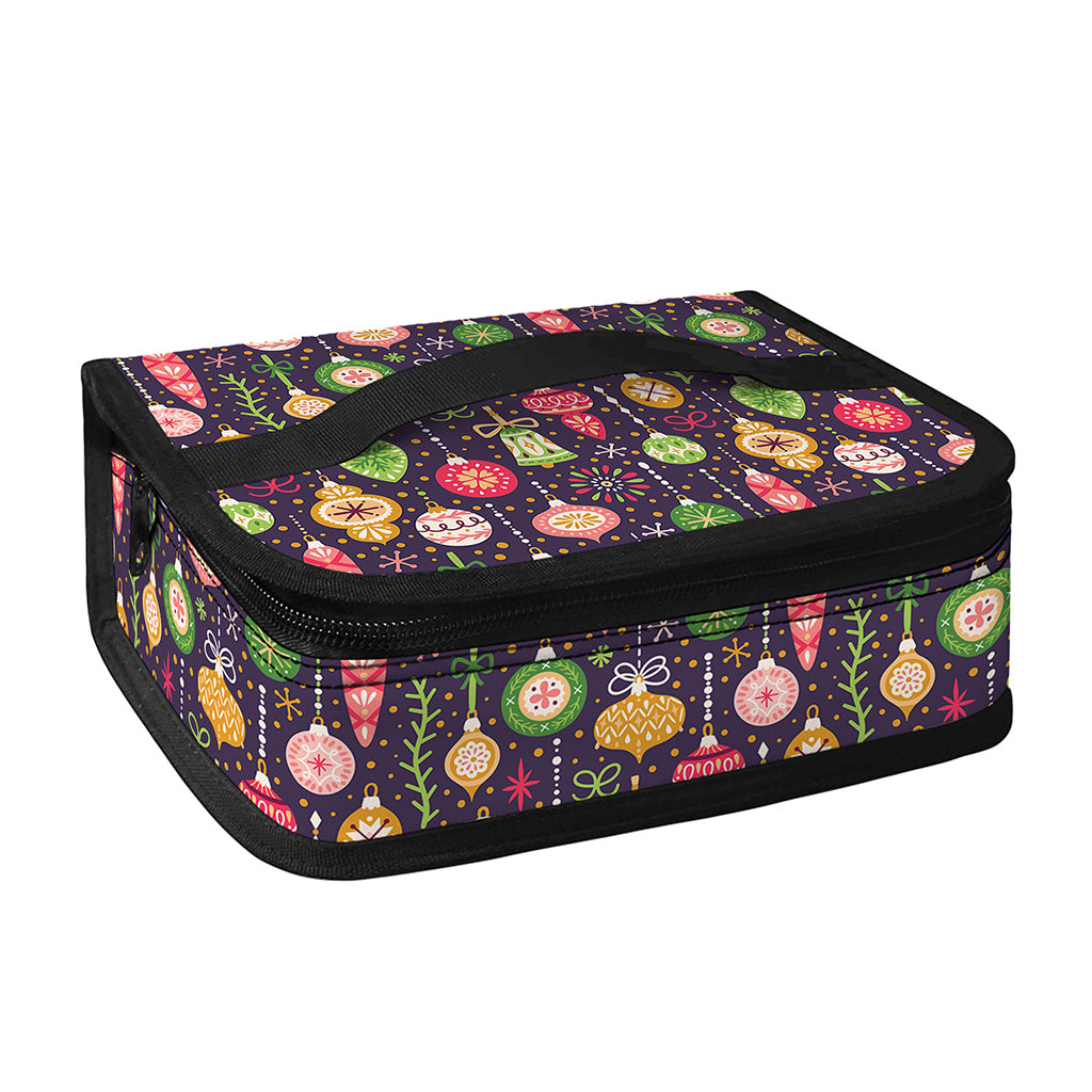 Christmas Baubles Pattern Print Small Lunch Bag