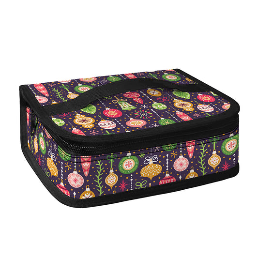 Christmas Baubles Pattern Print Small Lunch Bag
